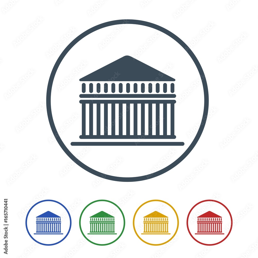 White house icon isolated on white background White house icon isolated on white background