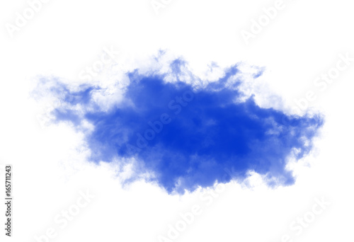 blue clouds on white background