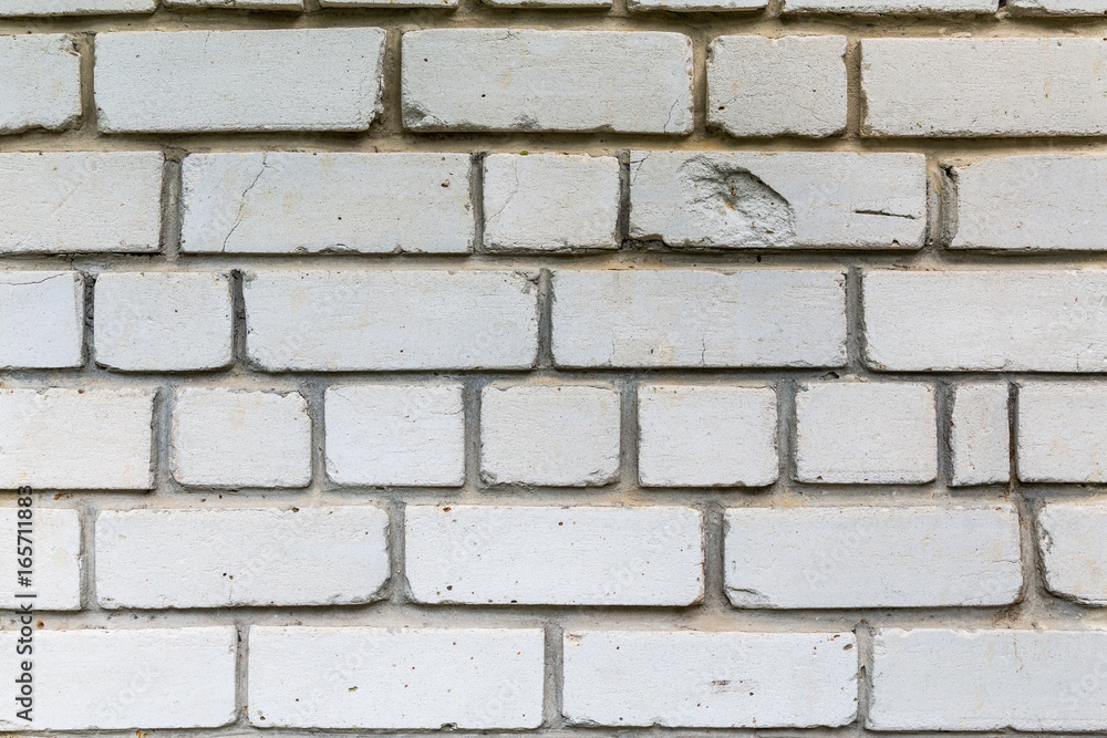 Wall of white brick. Brickwork. Textured background Wall of white brick. Brickwork. Textured background