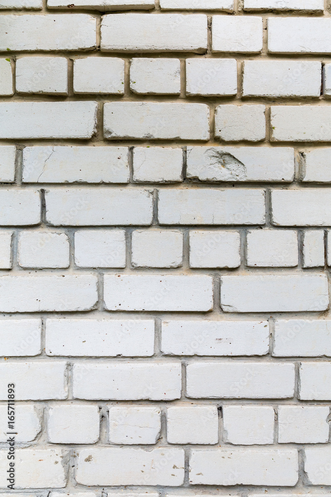 Wall of white brick. Brickwork. Textured background Wall of white brick. Brickwork. Textured background
