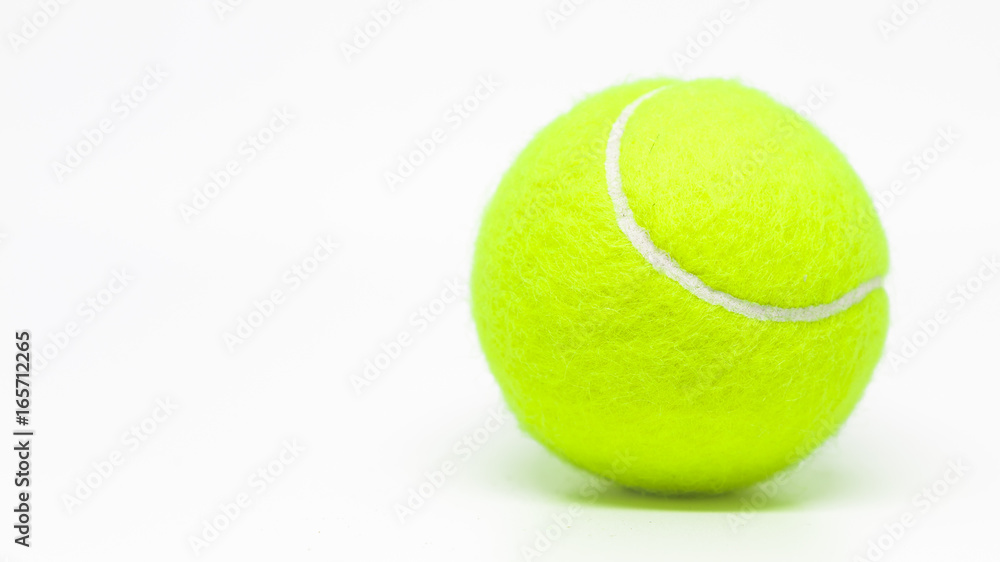 Tennis ball on white background.