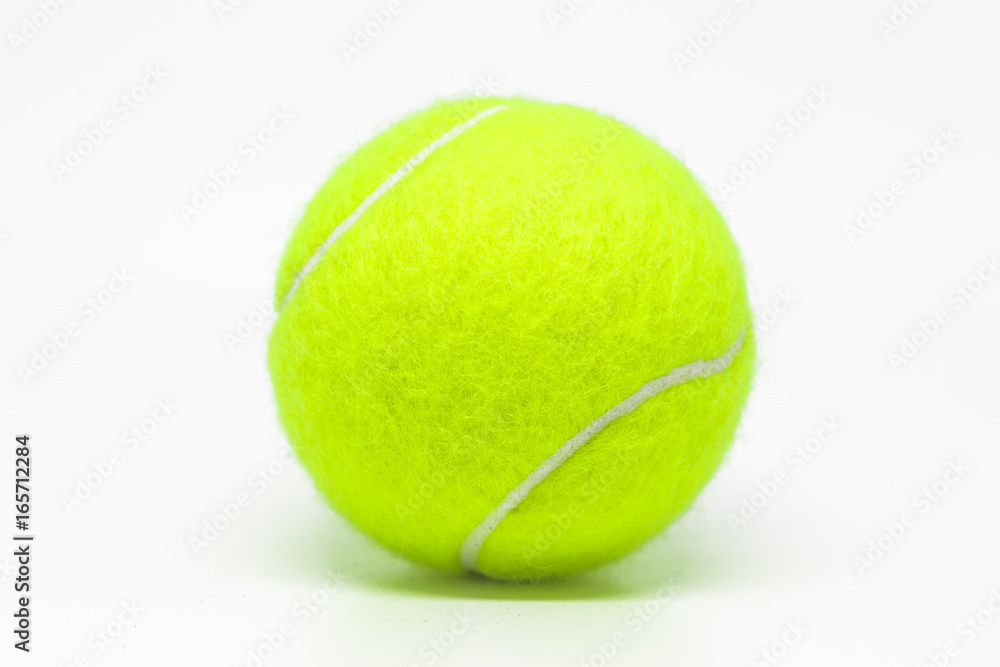 Tennis ball on white background.