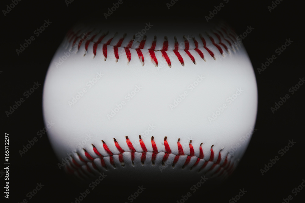 Baseball in black background. Baseball in black background.