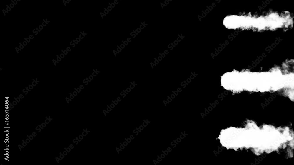 Meteor or asteroid trail smokes with three different details, with alpha mask Meteor or asteroid trail smokes with three different details, with alpha mask