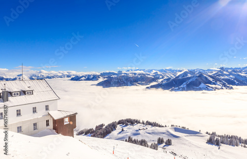 On the slopes of the ski resort Soll, Tyrol, Austria