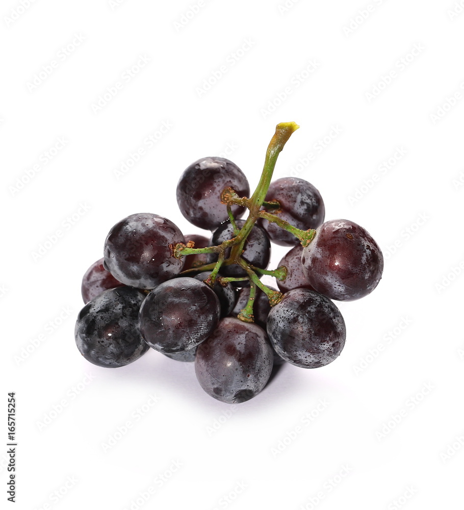 Fototapeta premium Dark grapes, isolated on white background