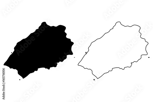 Saint Helena Island map vector illustration, scribble sketch Saint Helena Island