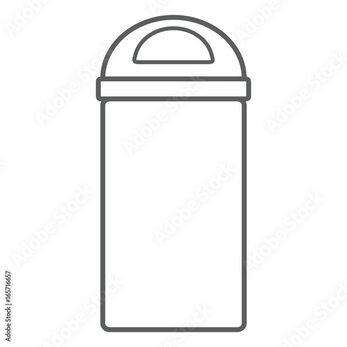 Garbage icon. Waste bin icon. Flat design, linear styles. Wastebasket. Container bin mixed waste. Isolated on white background, vector illustrations AI10