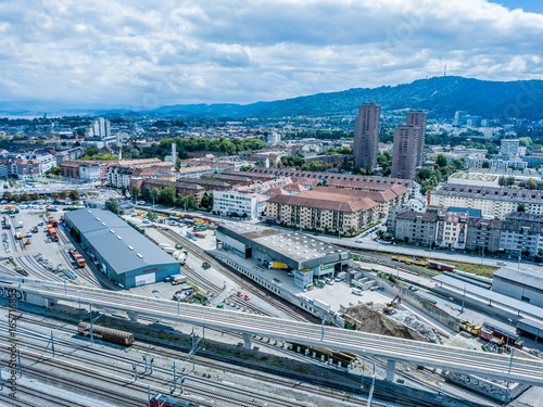 Aerial view of Zurich, Switzerland