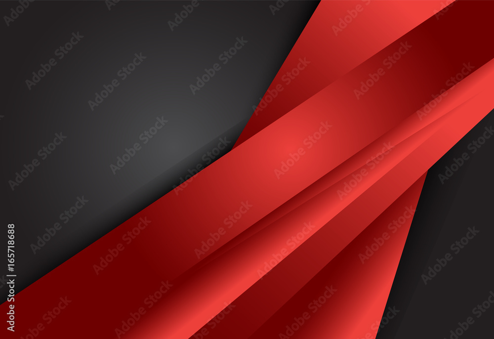 Obraz premium Red and black abstract material design for background