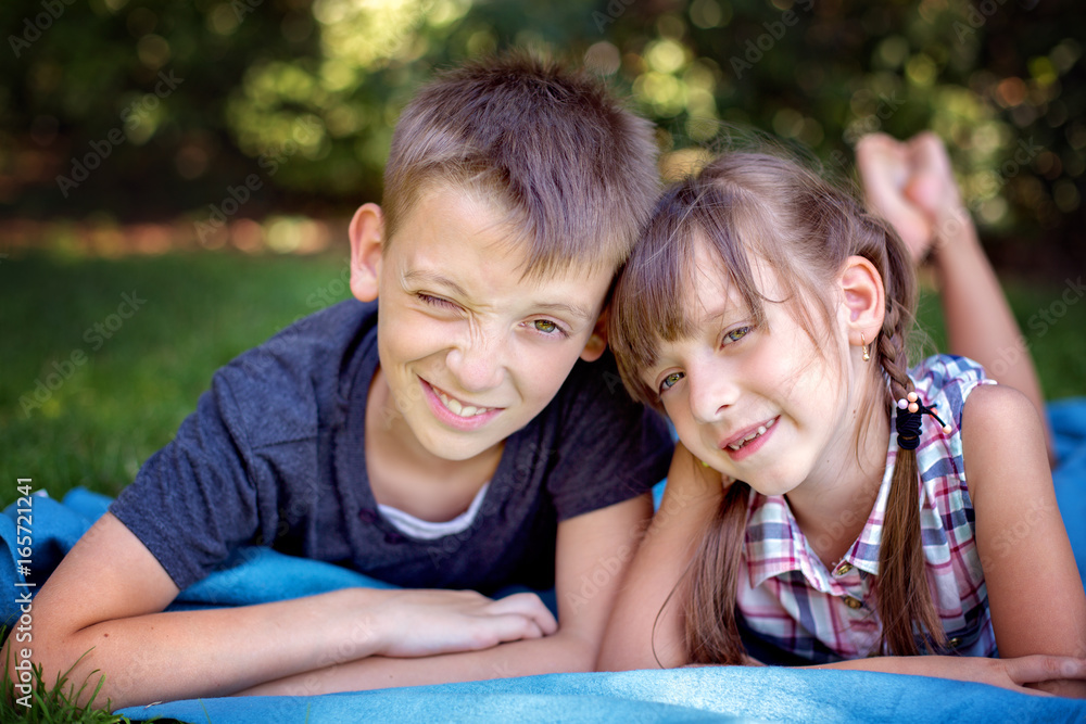 Fototapeta premium Summer kids portrait