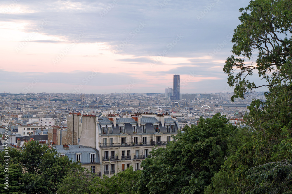 vista panoramica di Parigi da Basilica Sacro Cuore