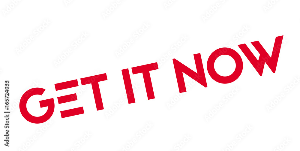 Get It Now rubber stamp. Grunge design with dust scratches. Effects can be easily removed for a clean, crisp look. Color is easily changed. Get It Now rubber stamp. Grunge design with dust scratches. Effects can be easily removed for a clean, crisp look. Color is easily changed.