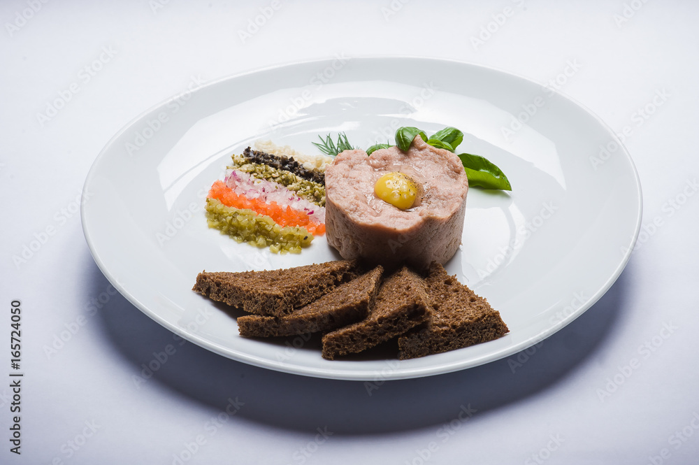 Tasty dishes of eastern european cuisine isolated Tasty dishes of eastern european cuisine isolated