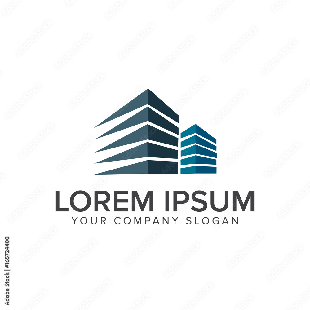 Architectural, Construction, Real Estate and Mortgage logo design concept template