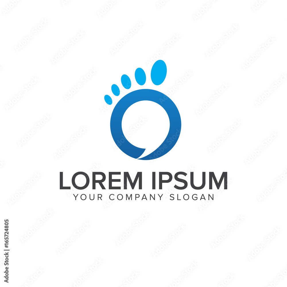 Leg chat logo design concept template Leg chat logo design concept template