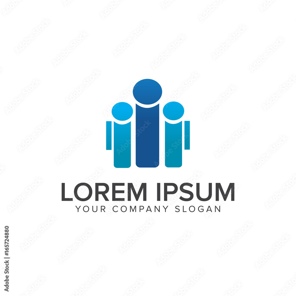 people Business and Consulting logo. teamwork communication group logo design concept template people Business and Consulting logo. teamwork communication group logo design concept template