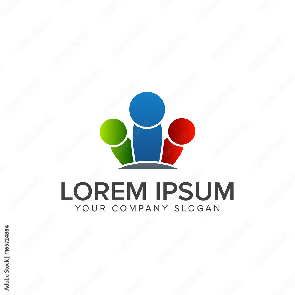 people Business and Consulting logo. teamwork communication group logo design concept template people Business and Consulting logo. teamwork communication group logo design concept template