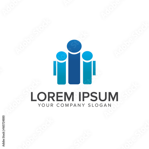 people Business and Consulting logo. teamwork communication group logo design concept template
