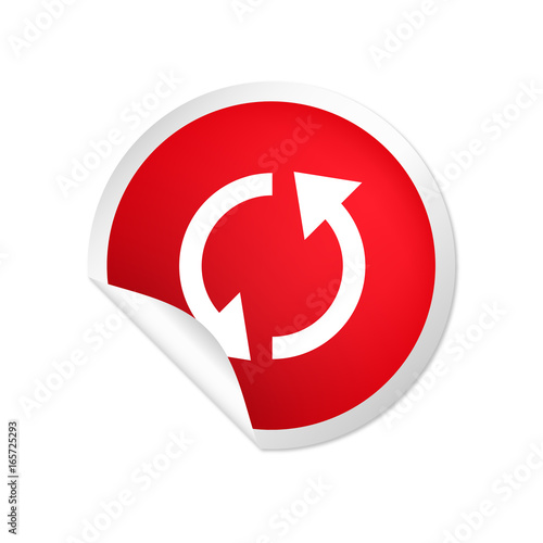 runder Sticker rot Synchronisation