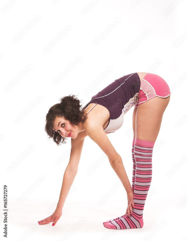 Young beautiful woman in fitness Young beautiful woman in fitness