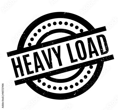 Heavy Load rubber stamp. Grunge design with dust scratches. Effects can be easily removed for a clean, crisp look. Color is easily changed.
