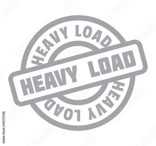 Heavy Load rubber stamp. Grunge design with dust scratches. Effects can be easily removed for a clean, crisp look. Color is easily changed.
