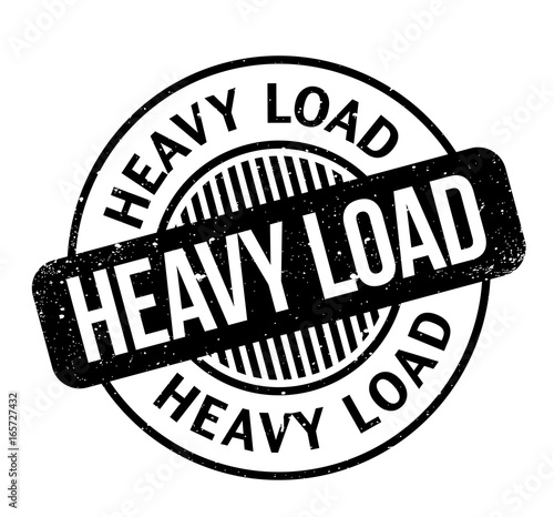 Heavy Load rubber stamp. Grunge design with dust scratches. Effects can be easily removed for a clean, crisp look. Color is easily changed.