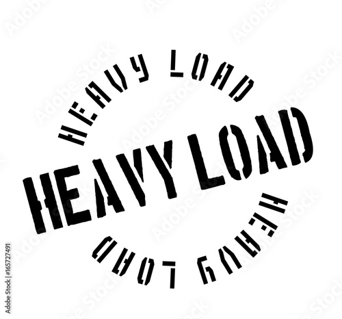 Heavy Load rubber stamp. Grunge design with dust scratches. Effects can be easily removed for a clean, crisp look. Color is easily changed.
