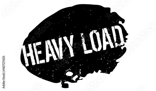 Heavy Load rubber stamp. Grunge design with dust scratches. Effects can be easily removed for a clean, crisp look. Color is easily changed.