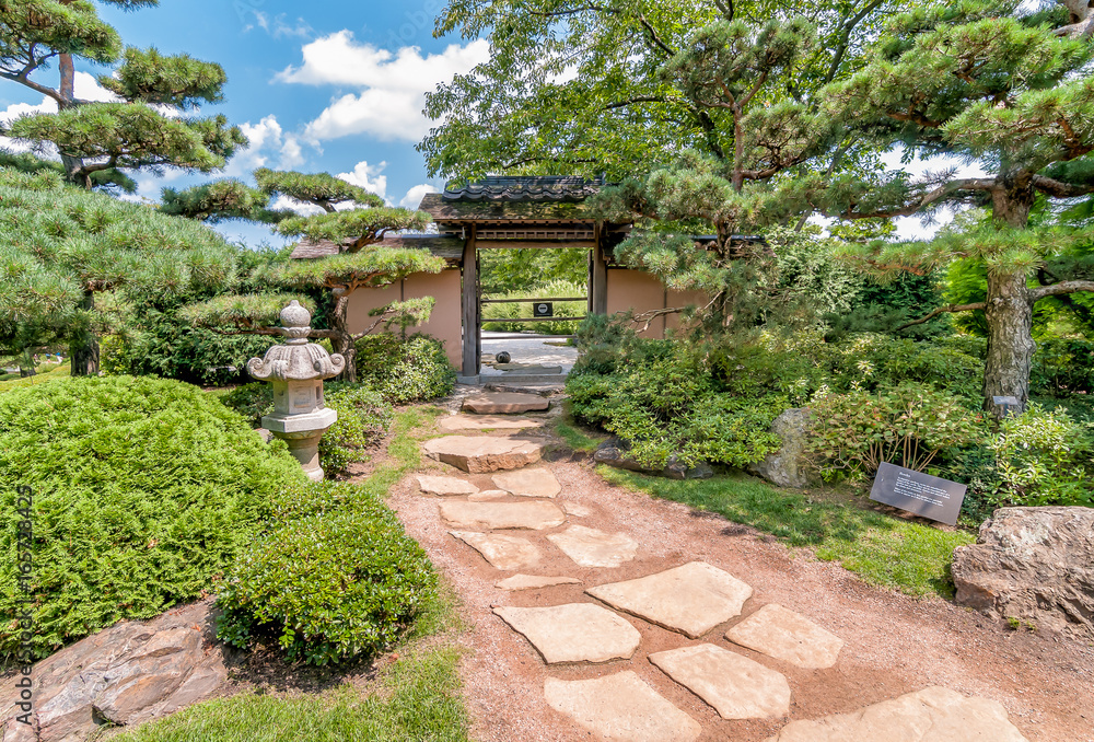 Japanese Garden at Chicago Botanic Garden, Illinois, USA Japanese Garden at Chicago Botanic Garden, Illinois, USA