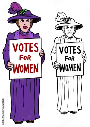 Votes for women, protester