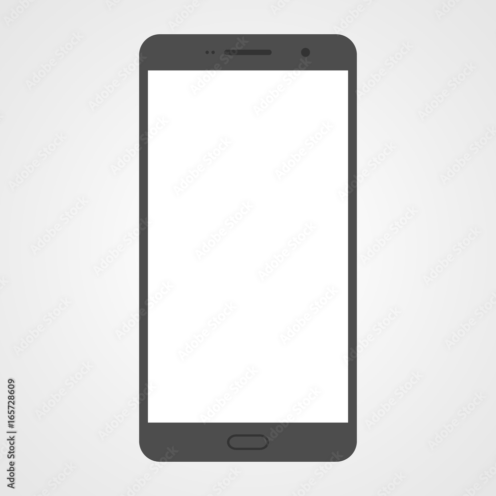 Modern Smartphone with Blank Screen Vector Isolated Modern Smartphone with Blank Screen Vector Isolated