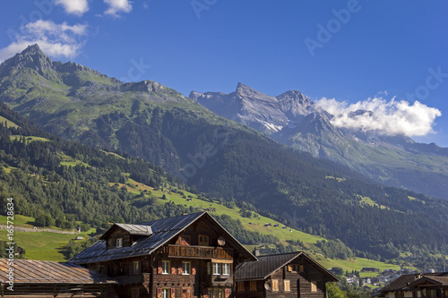 Beautiful rural countryside in the Swiss Alps