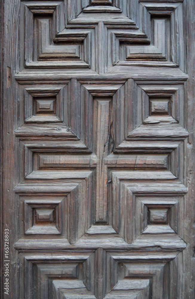 old wooden Door with Ornaments