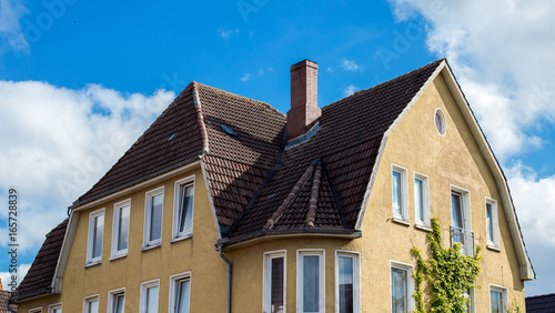  Tiled roof of the house