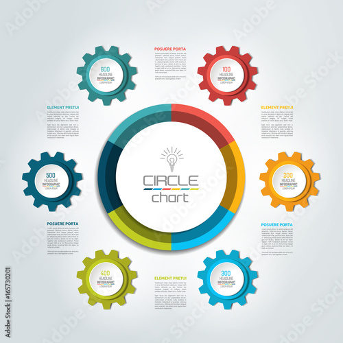Circle infographic chart, diagram, scheme.
