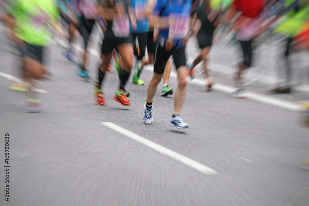 Fototapeta premium Marathon Läufer