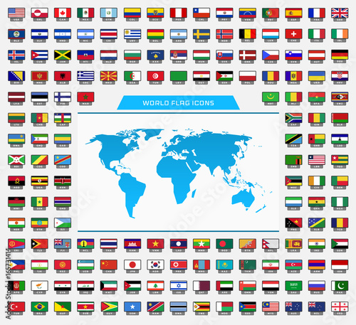 World and Flag Icons