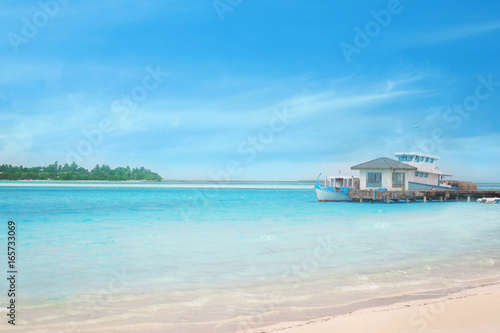 View of sea beach at resort in summer day © Africa Studio
