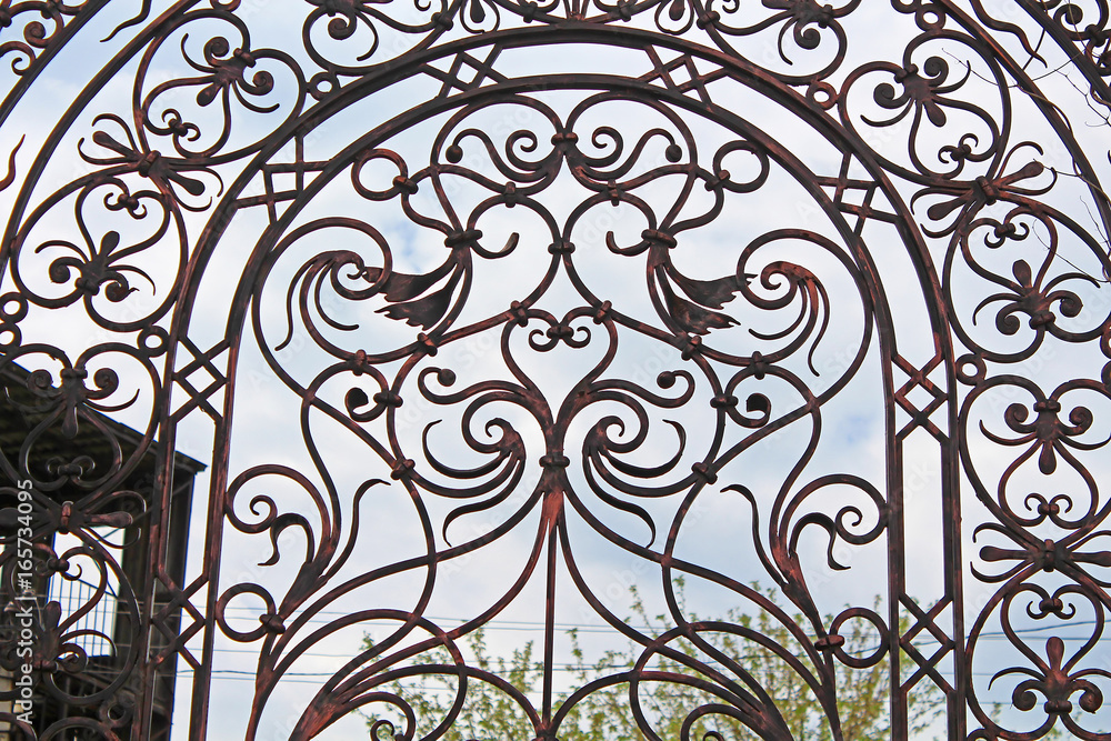 Old forged gate to armenian church, Kamianets-Podilskyi, Ukraine Old forged gate to armenian church, Kamianets-Podilskyi, Ukraine