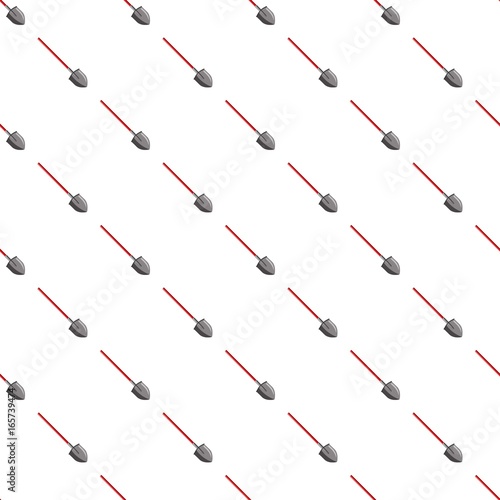 Shovel with red handle pattern