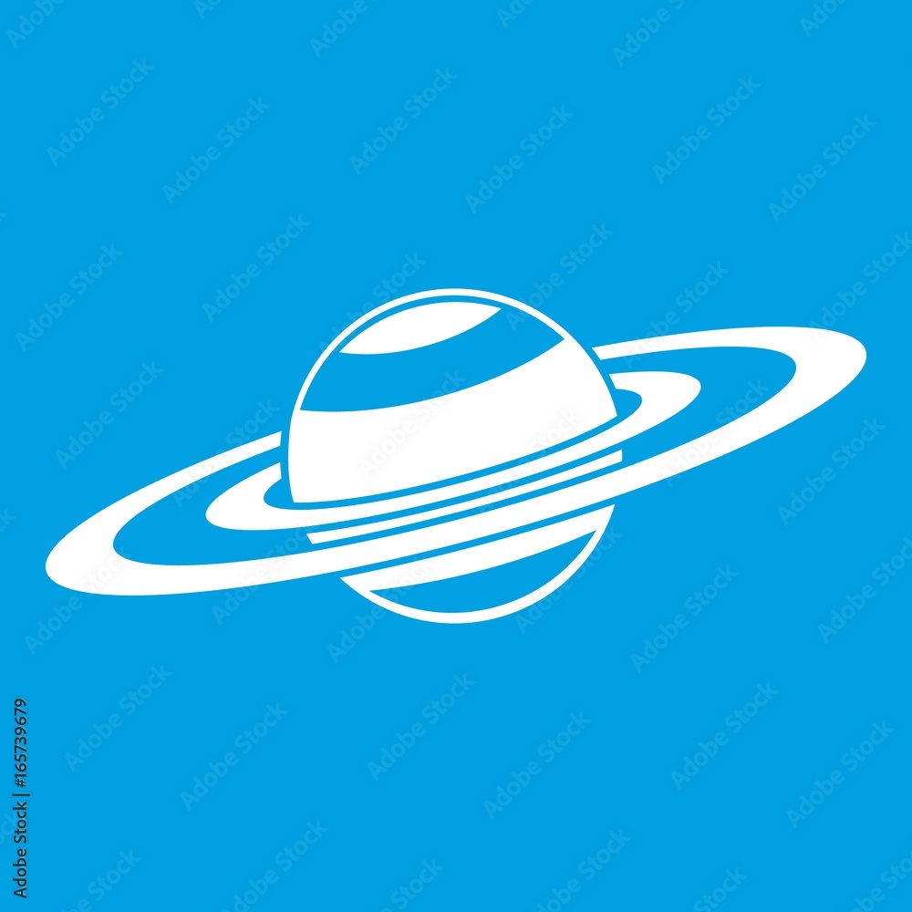 Saturn rings icon white Saturn rings icon white