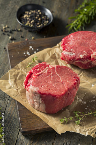 Raw Organic Grass Fed Filet Mignon Steak