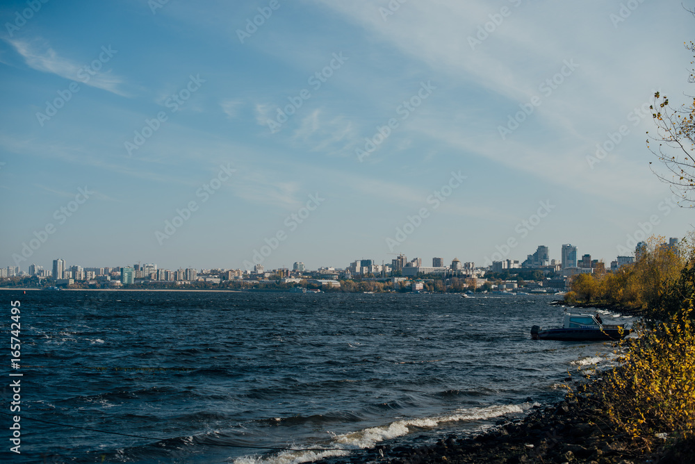 View of the city of Samara from the other side of the Volga