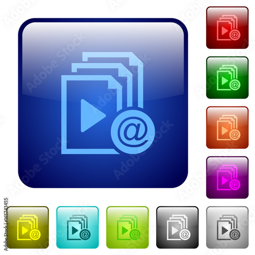 Send playlist via email color square buttons