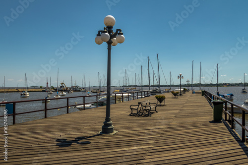 Картината върху платно Pier at Marina - Colonia del Sacramento, Uruguay