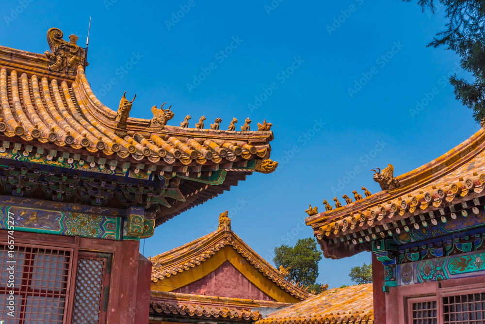 Dächer in der Verbotenen Stadt, Peking Dächer in der Verbotenen Stadt, Peking