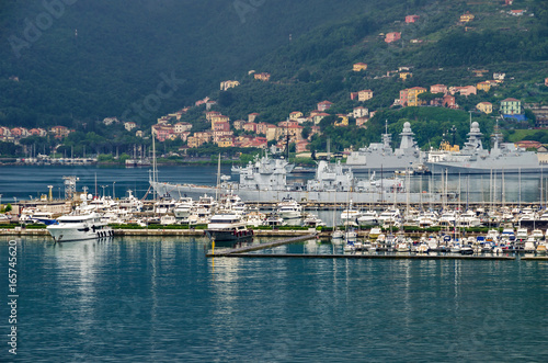 La Spezia port and naval vessels © laranik