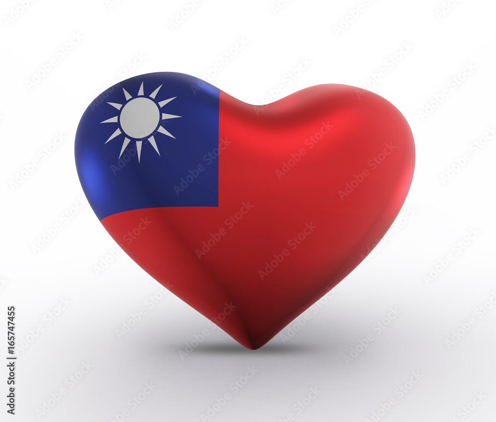 Taiwan, Taiwanese Flag (3D Render) Taiwan, Taiwanese Flag (3D Render)